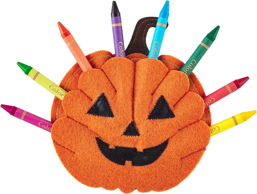 Mud Pie Kids Halloween Crayon Holder, Pumpkin | Amazon (US)