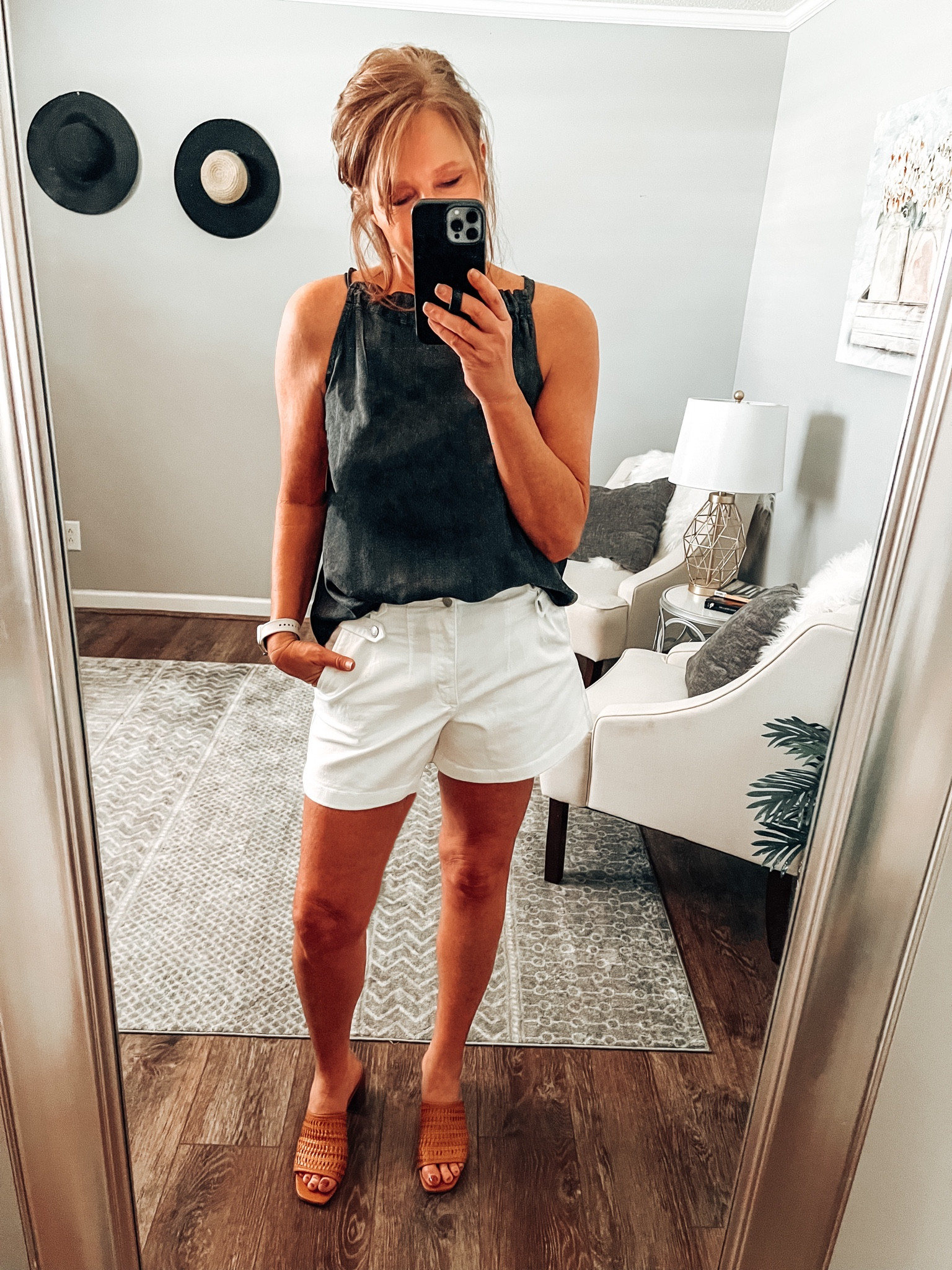 Time and Tru high neck halter top from @walmart, fits tts, more colors available. Styled with white 4 inch shorts by Sofia Jeans, fits tts. #walmartpartner

Walmart fashion, Walmart trends, new arrivals, shorts, tops, Walmart finds, Walmart outfits, weekend outfit, casual outfit, fashion over 40 #walmartfashion #walmart

#LTKsalealert #LTKstyletip #LTKunder50