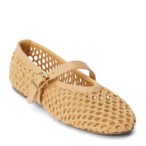 Coconuts by Matisse Womens Nolita Mary Jane Ballet Flats Casual - Beige - Size 10 M | Amazon (US)