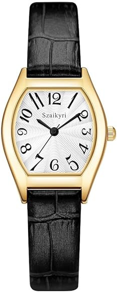 Barrel-Shaped Watch for Women with Easy Read Arabic Numerals Ladies Dress Watch | Amazon (US)