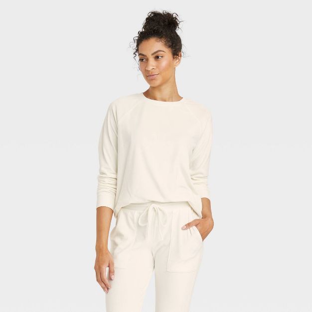 Women's Cozy Fleece Lounge Sweatshirt - Stars Above™ | Target