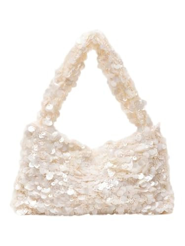 Amazon.com: Floerns Women's Elegant Shiny Sequin Hobo Bags Sparkly Summer Party Cute Mini Handbag... | Amazon (US)