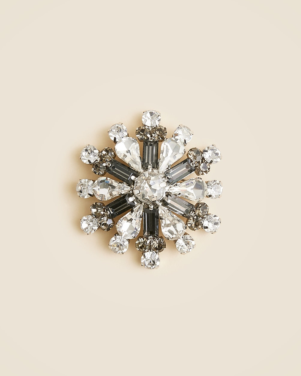 Two-tone crystal brooch | J. Crew US