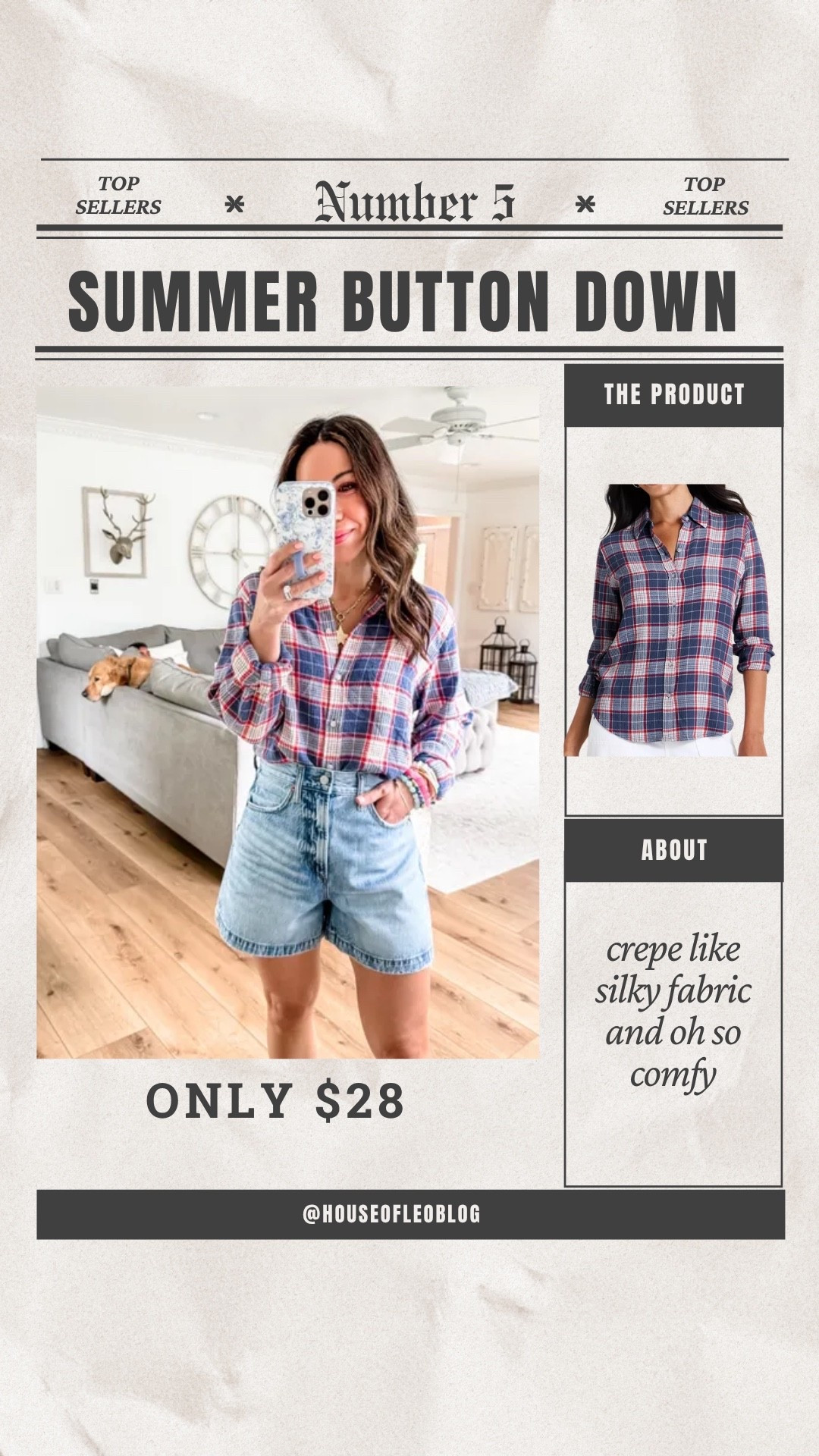 Small plaid button-down shirt. Denim shorts 26. Target fashion. Target style.

#LTKOver40