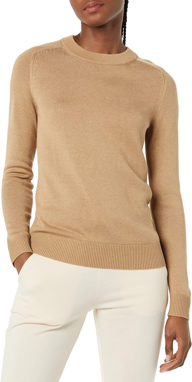Amazon Aware Women's Pointelle Crewneck Sweater (Available in Plus Size) | Amazon (US)