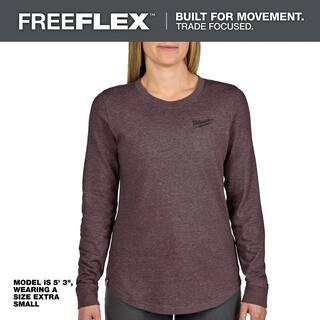 Women's X-Small Long Sleeve FREEFLEX Hybrid T-Shirt | The Home Depot
