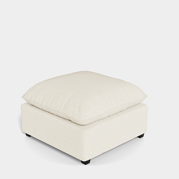 Kova OttomanSand Basketweave - Stain Resistant / Storage | Albany Park