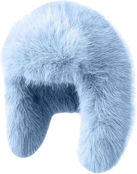 Fluffy Bomber Hat Thick Faux Fur Fluffy Plush Ear Flap Caps Winter Warm Elegant Coldproof Trapper... | Amazon (CA)