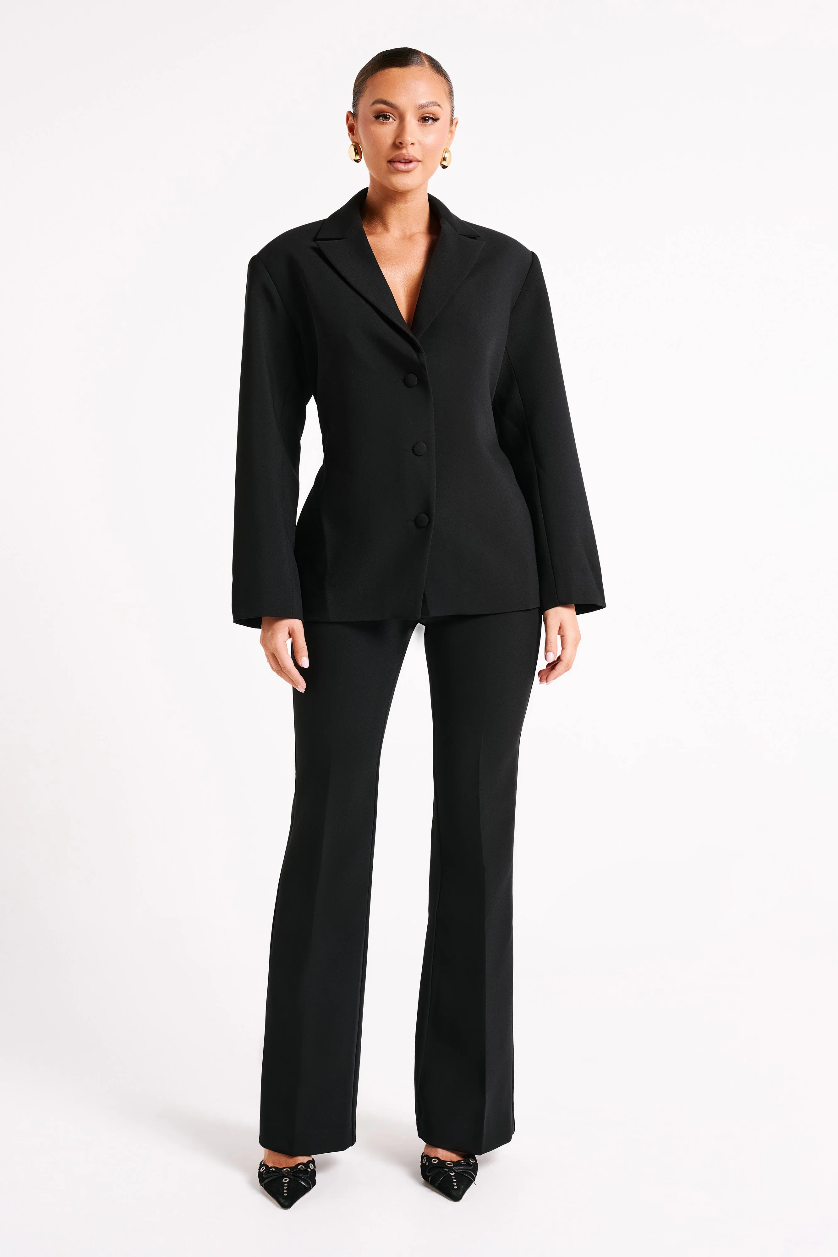 Addie Suiting Blazer - Black | MESHKI US