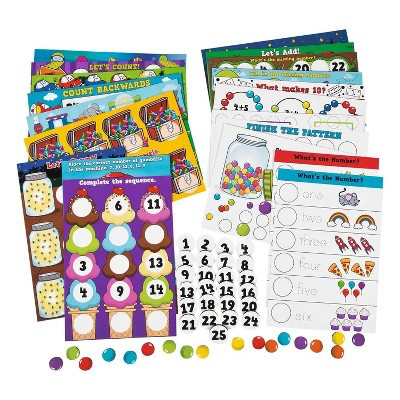 Fun Express 12 1/4" x 8 1/2" Numbers & Counting Assorted Magnetic Activity Mat Set | Target
