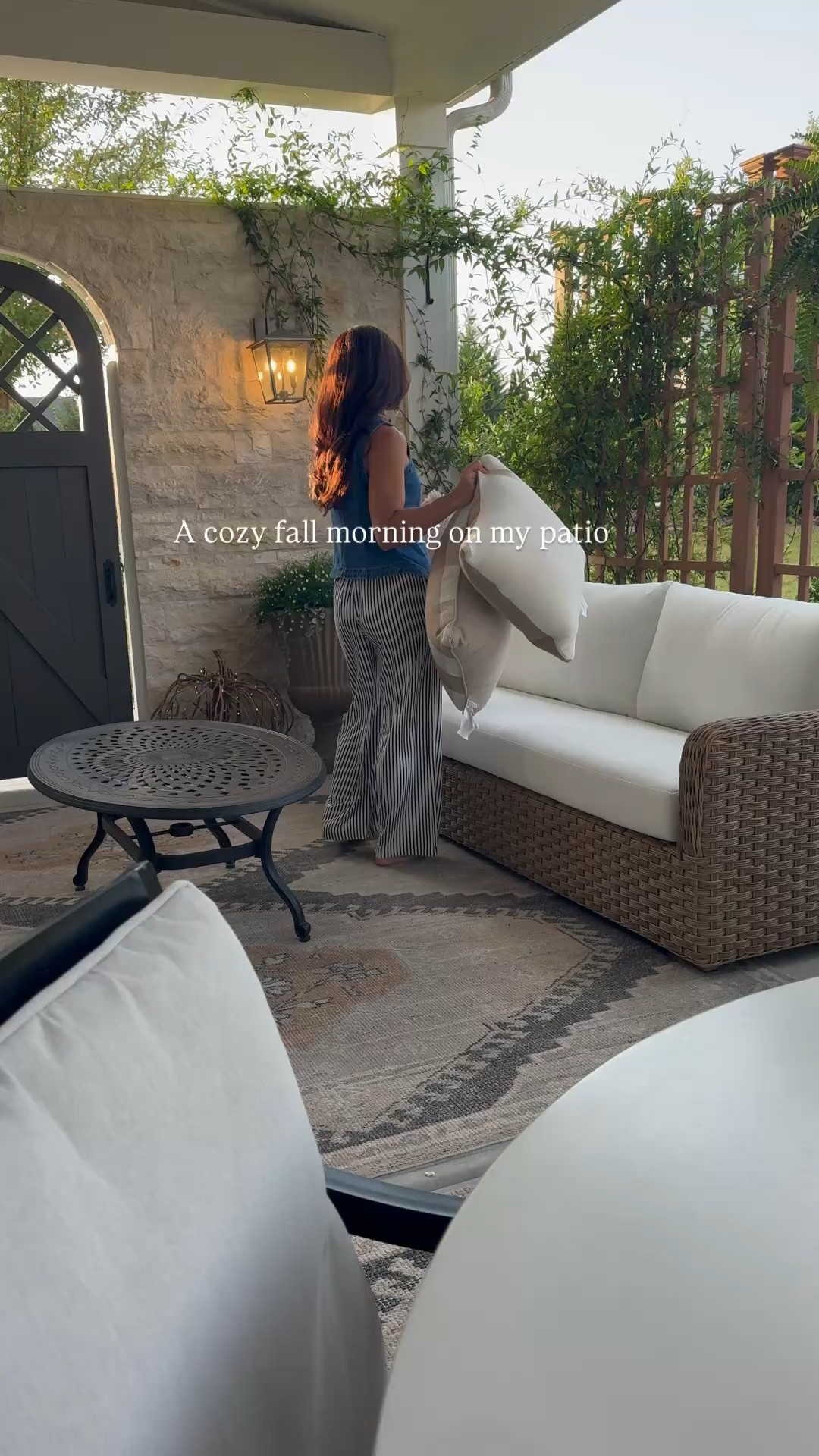 Cool mornings on my porch with the Boca  outdoor sofa from @Pottery Barn

#LTKdayinmylife #LTKHome