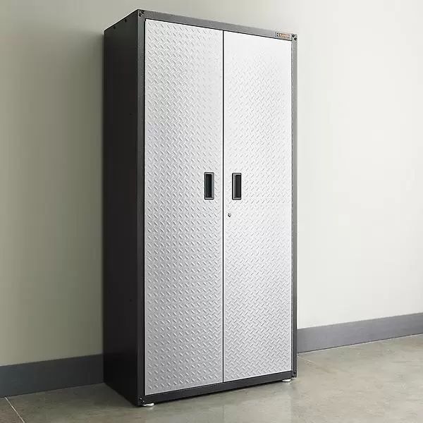 Gladiator Silver Tread Large GearBox Cabinet | The Container Store