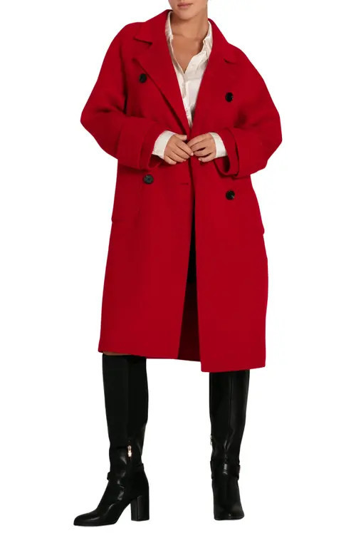 Belle & Bloom Rumour Has It Oversized Wool Blend Coat in Red at Nordstrom, Size Large Au | Nordstrom