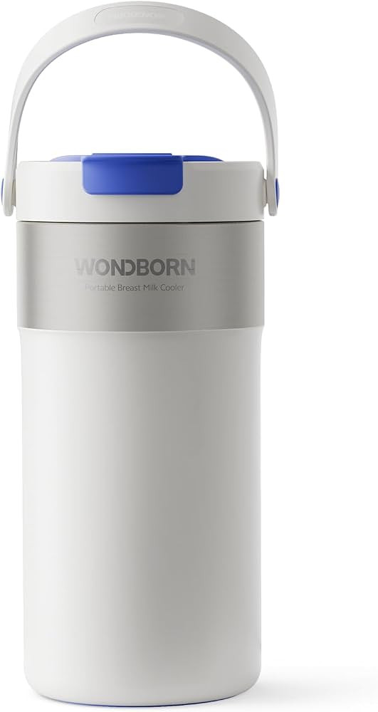 Portable Breast Milk Cooler, 4 Ice Rings, 360°Cooling with Vacuum Lid, Safe Chill for 30H+, 22oz... | Amazon (US)