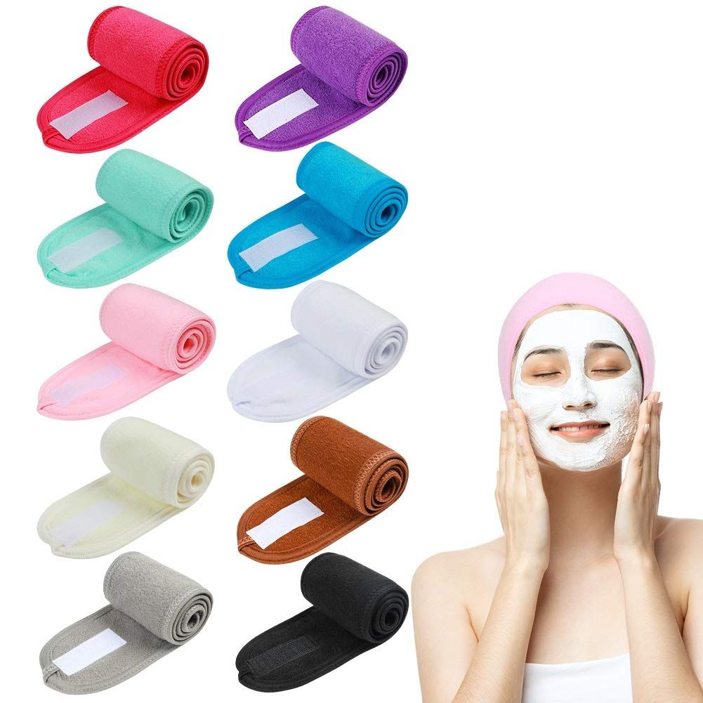 10 Pack Spa Headband, Makeup Facial Shower Bath Yoga Sport Headband, Headband for Washing Face, H... | Amazon (US)