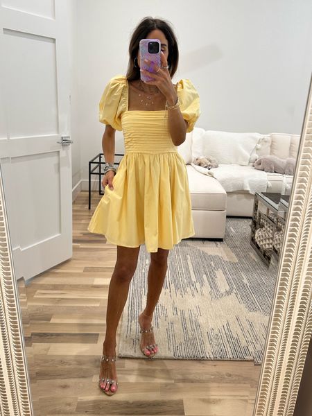 Yellow puff sleeve dress size xxs petite summer dress, Italy outfits 

#LTKfindsunder100 #LTKfindsunder50