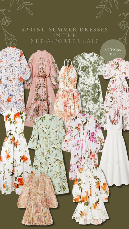 Spring summer luxury and floral dresses from Net-a-Porter sale 

#LTKeurope #LTKsummer