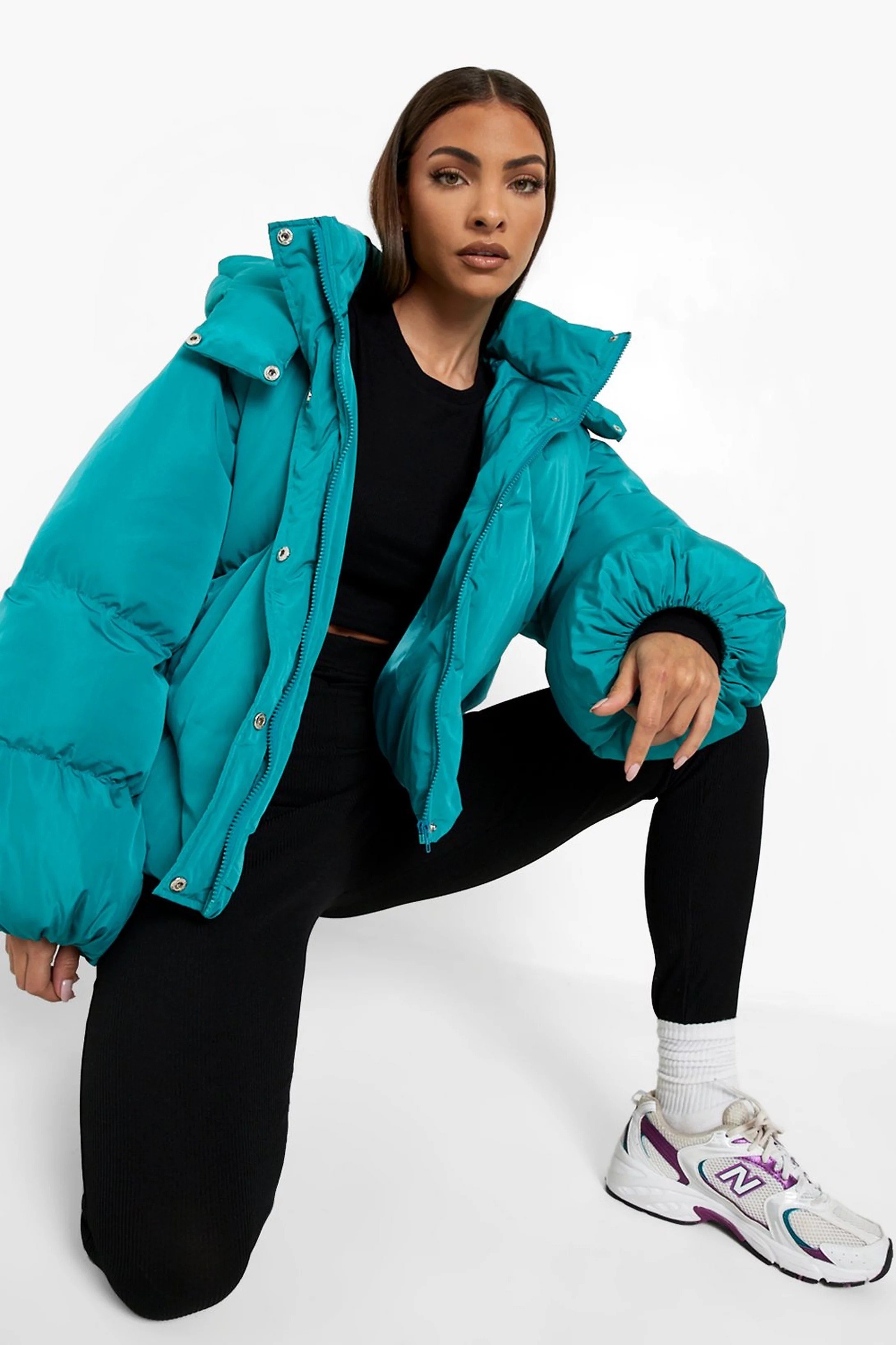Wide Sleeve Oversized Puffer Jacket | Boohoo.com (US & CA)