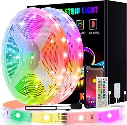 150ft Led Lights for Bedroom, L8star 45m RGB Led Strip Lights 5050 with 44keys Remote and App Con... | Amazon (US)