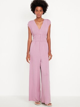 Waist-Defined Wide-Leg Jumpsuit | Old Navy (CA)