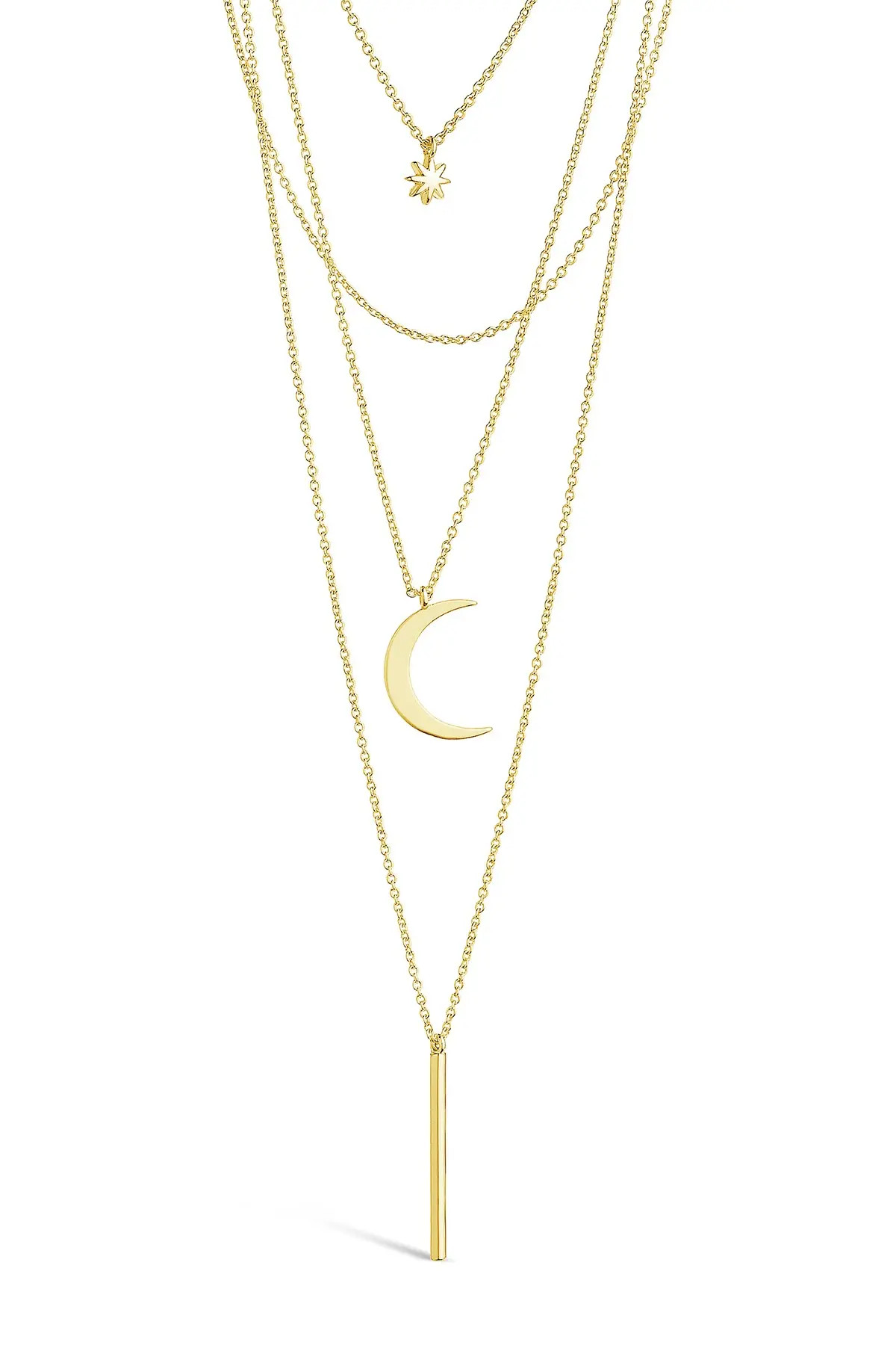 Sterling Forever 14K Gold Plated 4-Layer Pendant Necklace at Nordstrom Rack | Nordstrom Rack