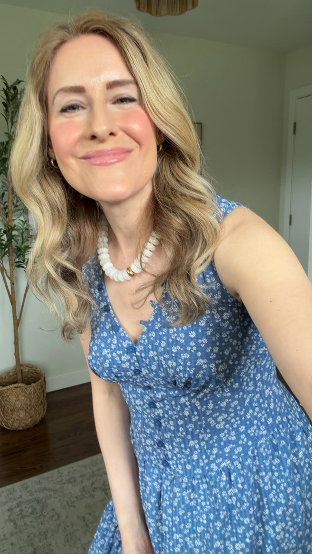 Walmart x Lee summer dress, lined with pockets. Wish it was a few inches longer, I’m 5’8” in my usual size small. // Country music concert outfit music festival picnic bbq