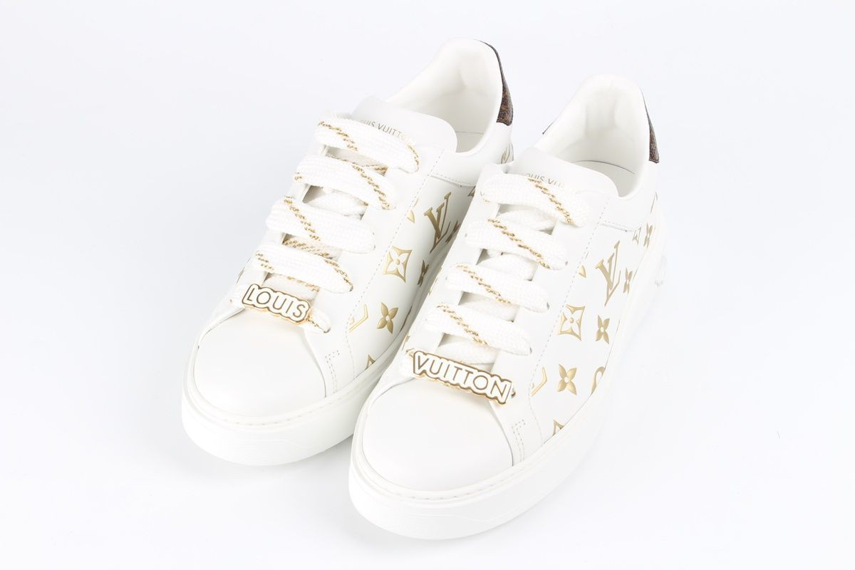 Louis Vuitton Monogram Timeout Sneakers 37.5 64725816 | eBay US
