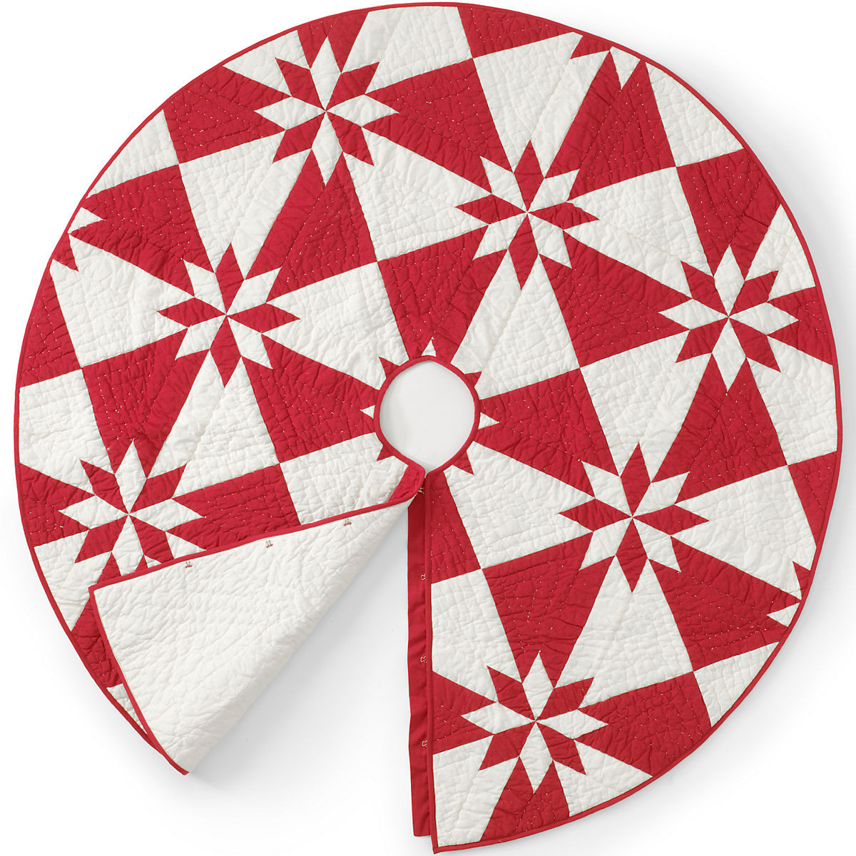 Patchwork Christmas Tree Skirt | Lands' End (US)