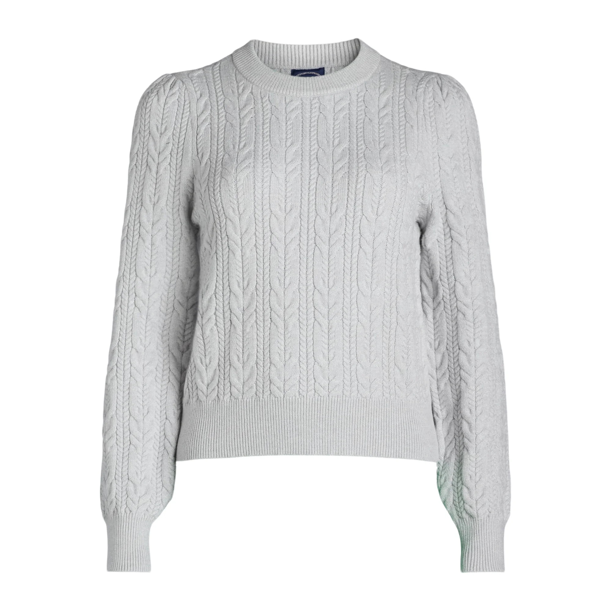 Scoop Women’s Cable Knit Sweater, Midweight, Sizes XS-XXL | Walmart (US)