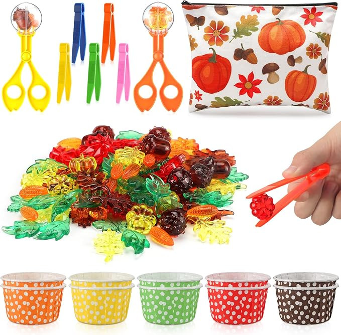 Jenaai 228 Pcs Sensory Bin Filler Fine Motor Skills Toys Counting Weight Sorting Toy Set with Acr... | Amazon (US)