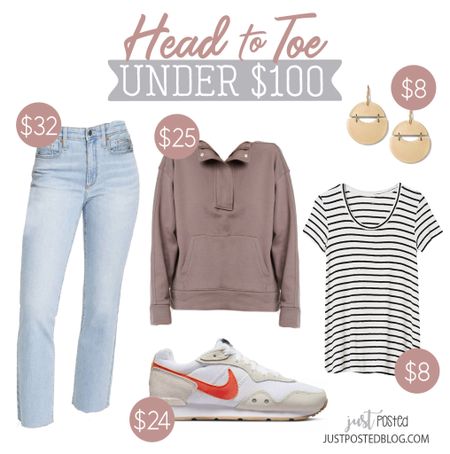 Such a cute head to toe under $100 look! The Nike sneakers drop in price when you add them to your cart! 

#LTKunder100 #LTKshoecrush