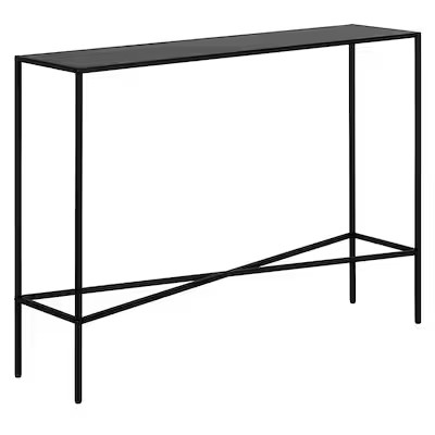 Hailey Home Industrial Rectangular Metal Blackened Bronze 42-in W x 30-in H Console table | Lowe's