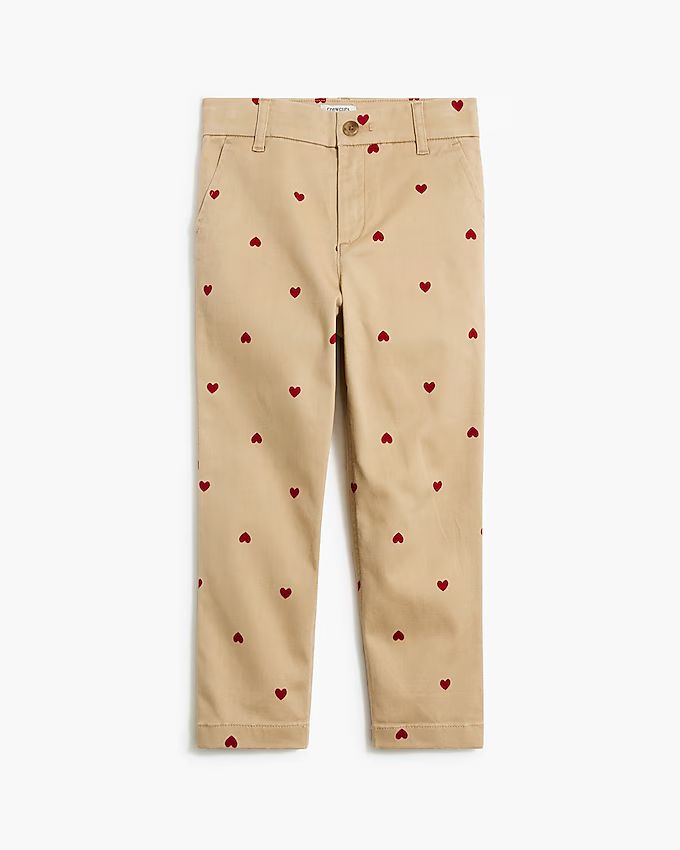 Girls' allover-heart chino pant | J.Crew Factory