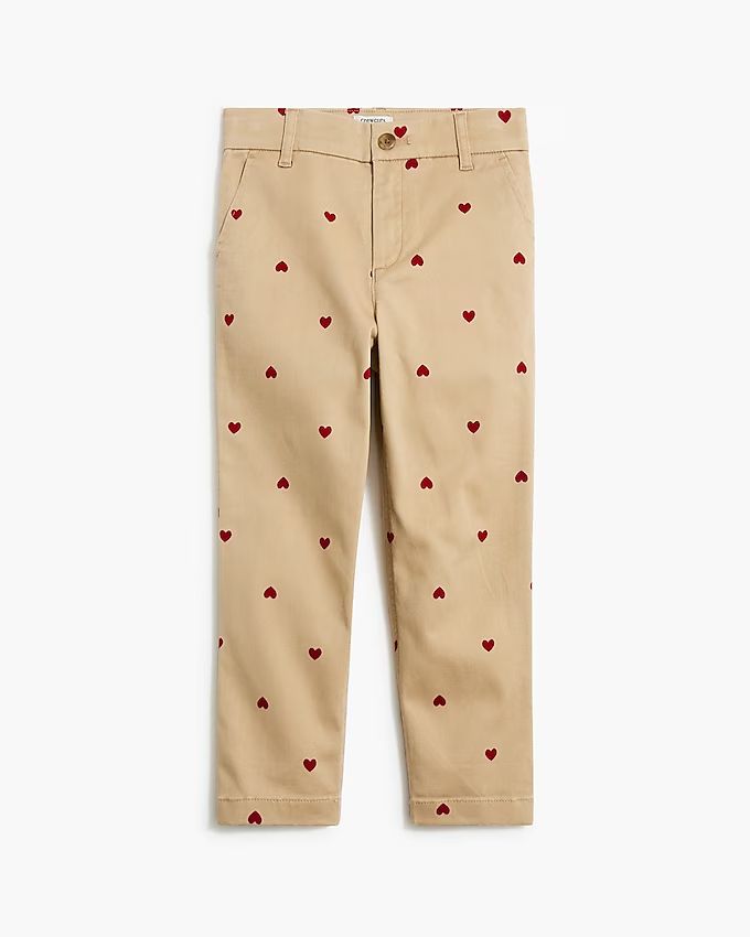 Girls' allover-heart chino pant | J.Crew Factory