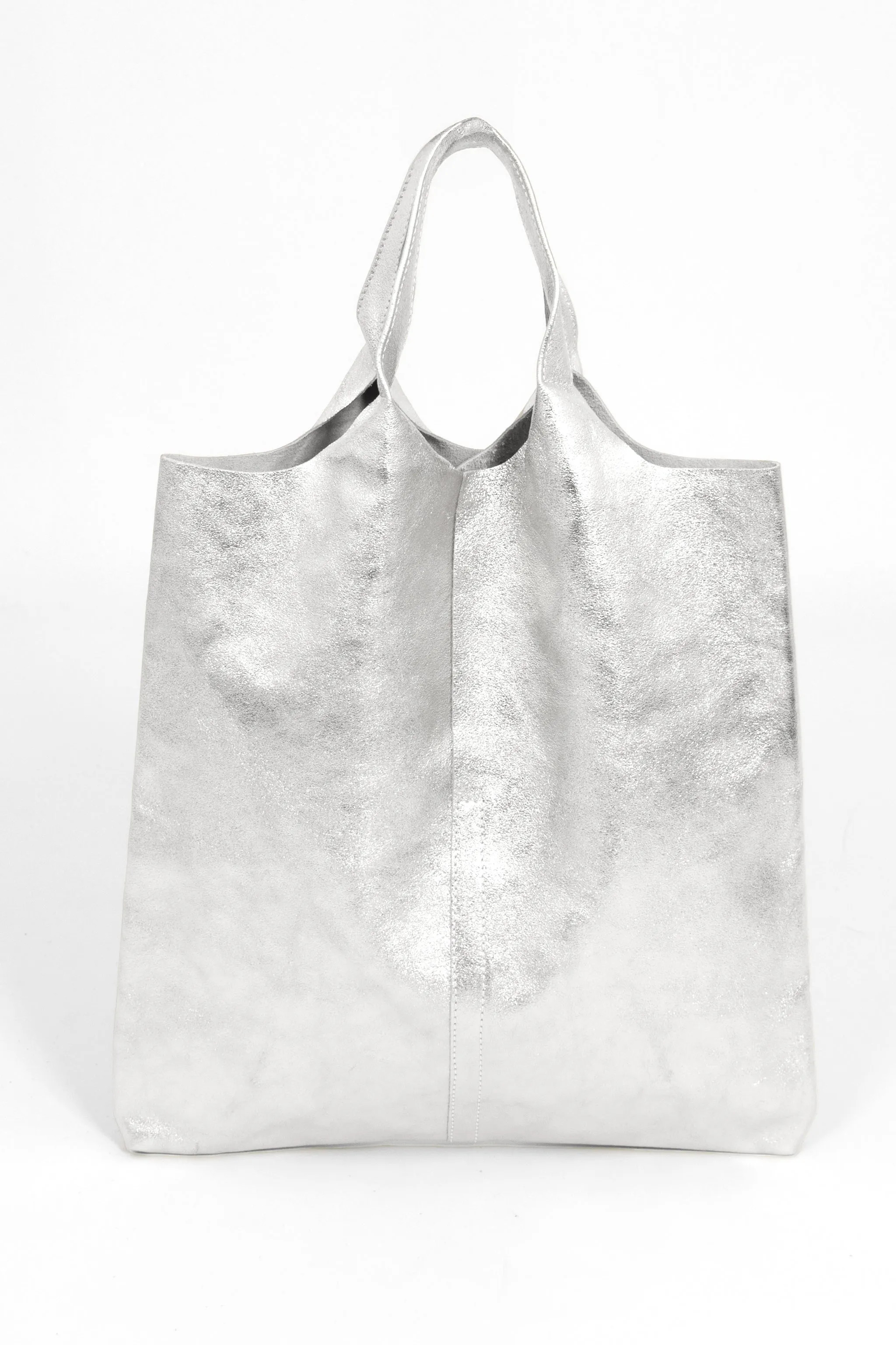 Sarta Paloma Italian Leather Shoulder Bag - Silver, Metallic | Debenhams | Debenhams UK