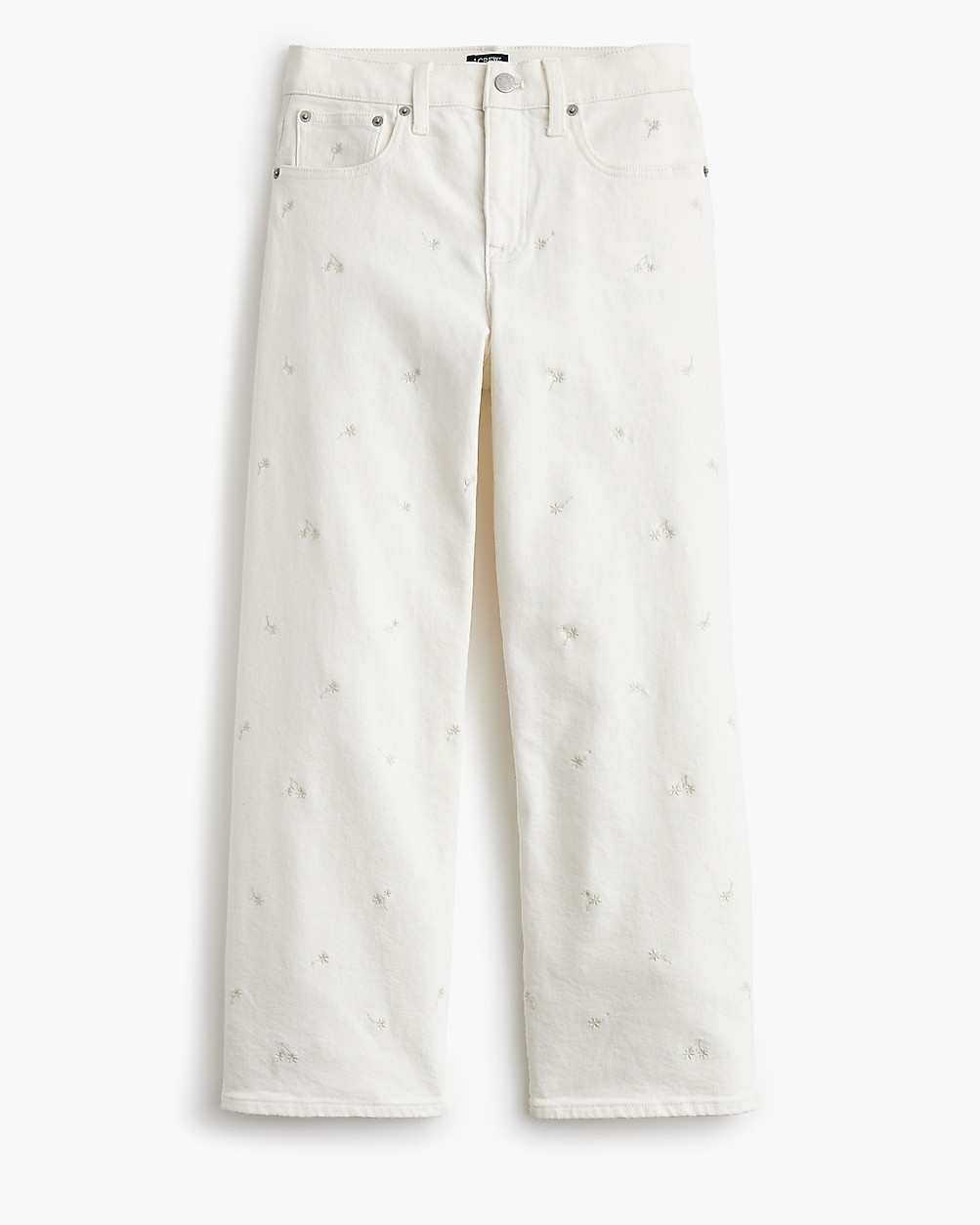 Wide-leg embroidered cropped jean | J.Crew Factory
