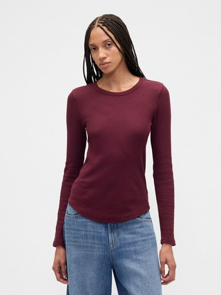 Waffle-Knit Crewneck T-Shirt | Gap Factory