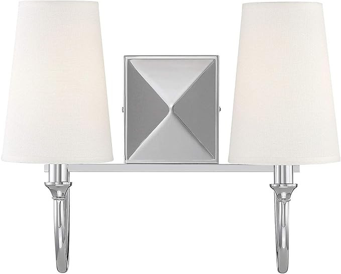 Savoy House 8-2542-2-109 Cameron Polished Nickel 2-Light Bathroom Vanity Light (15" W x 12" H) | Amazon (US)