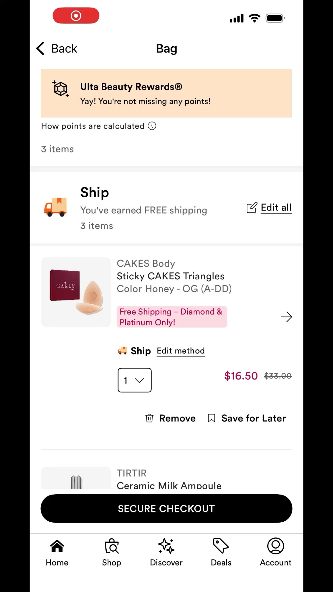 This what’s in my bag fo the ulta sale today only!! 
Cakes are my fav and I’m dying to try the Tirtir serum! 

#ultabeautysale #beautysale #beautyiful

#LTKSaleAlert #LTKBeauty #LTKgrwm