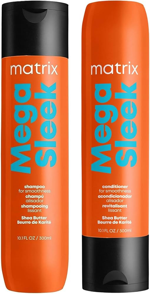 Matrix Mega Sleek Shampoo and Conditioner Set | Controls Frizz Leaving Hair Smooth & Shiny | Nour... | Amazon (US)