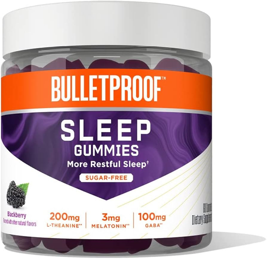 Bulletproof Sugar-Free BlackBerry Flavor Sleep Gummies, 60 Count, Keto Supplement for Sleep Suppo... | Amazon (US)