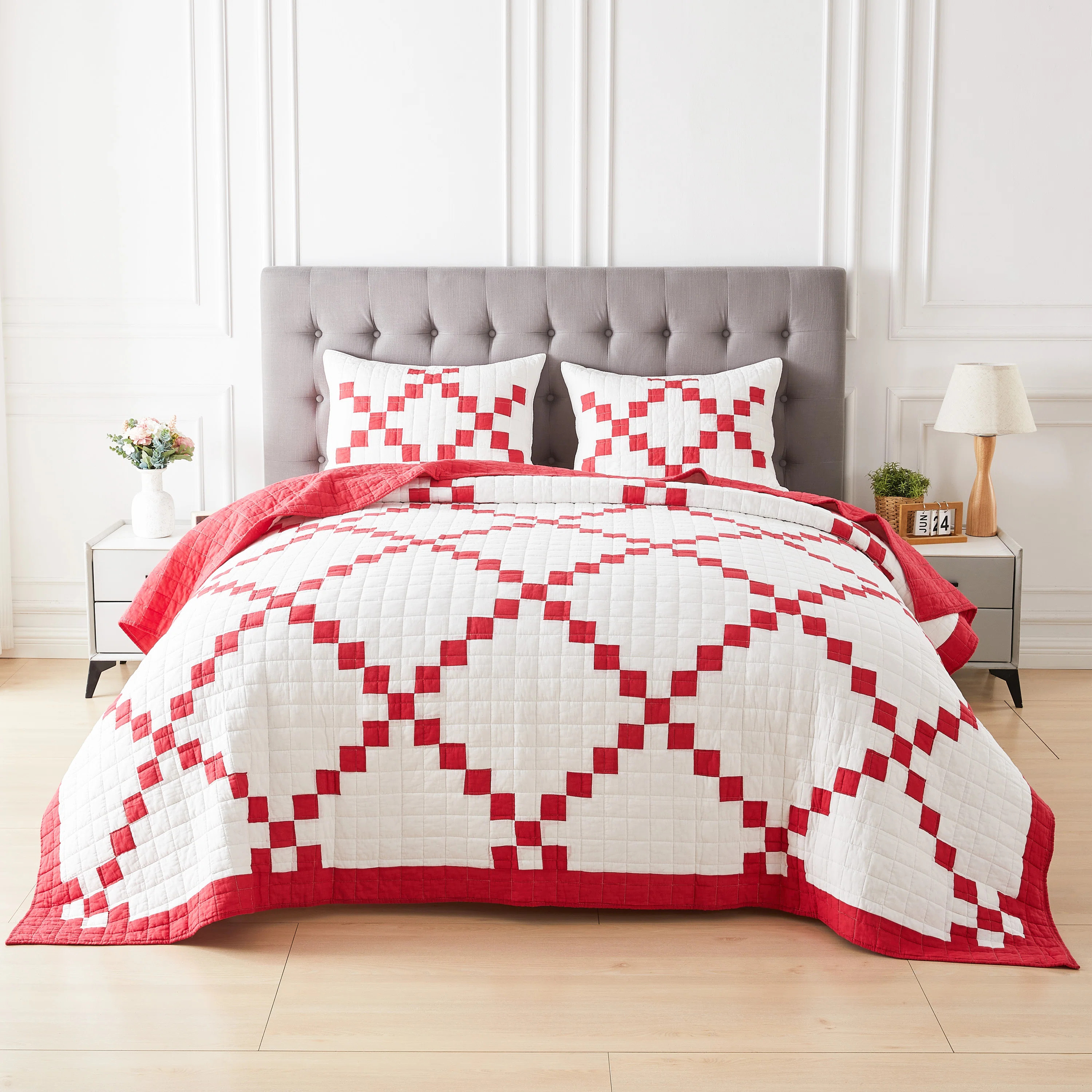 IRISH CHAIN PATCHWORK QUILT SET | Wayfair North America