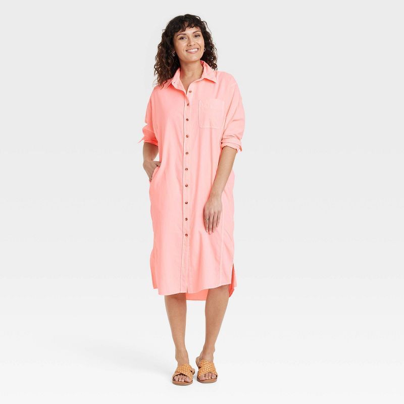 Women's Long Sleeve Button-Down Shirtdress - Universal Thread™ | Target