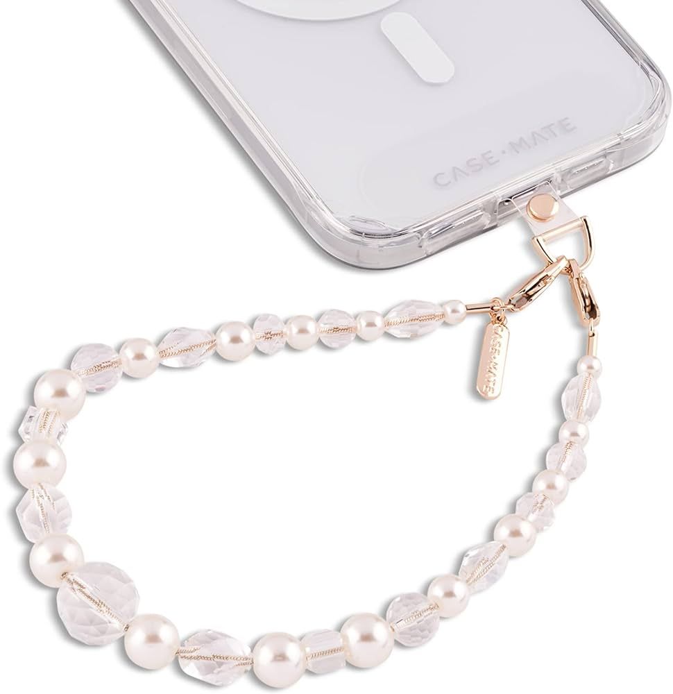 Case-Mate Phone Charm with Beaded Crystals & Pearls - Detachable Phone Lanyard - Wrist Strap - Ad... | Amazon (US)