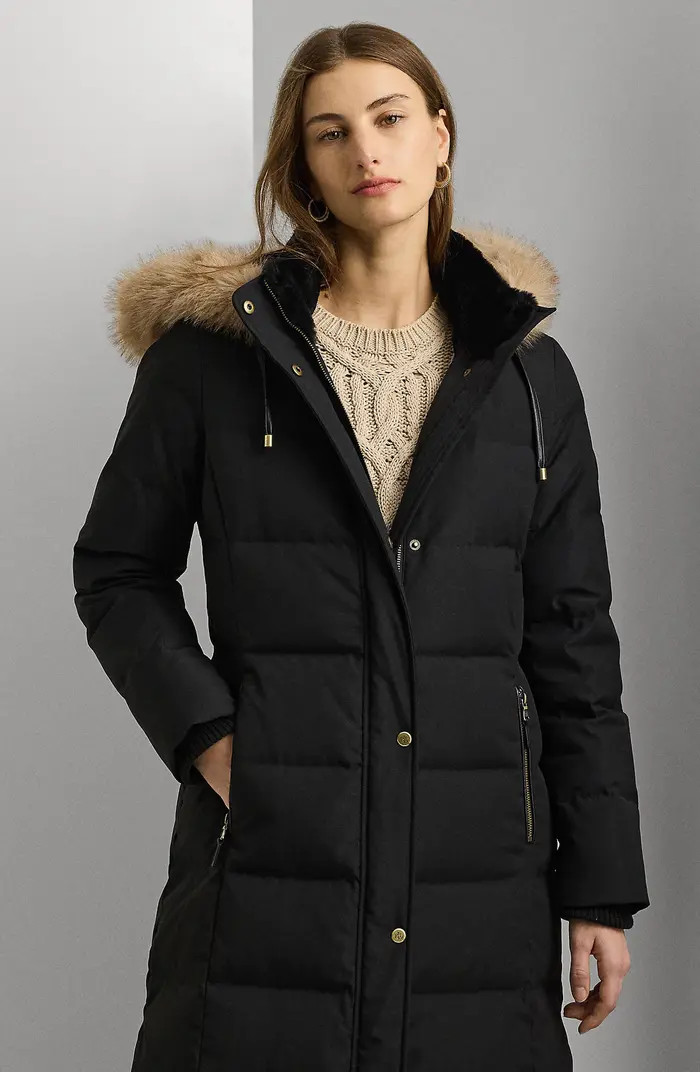 Heritage Down & Feather Fill Puffer with Faux Fur Trim Removable Hood | Nordstrom