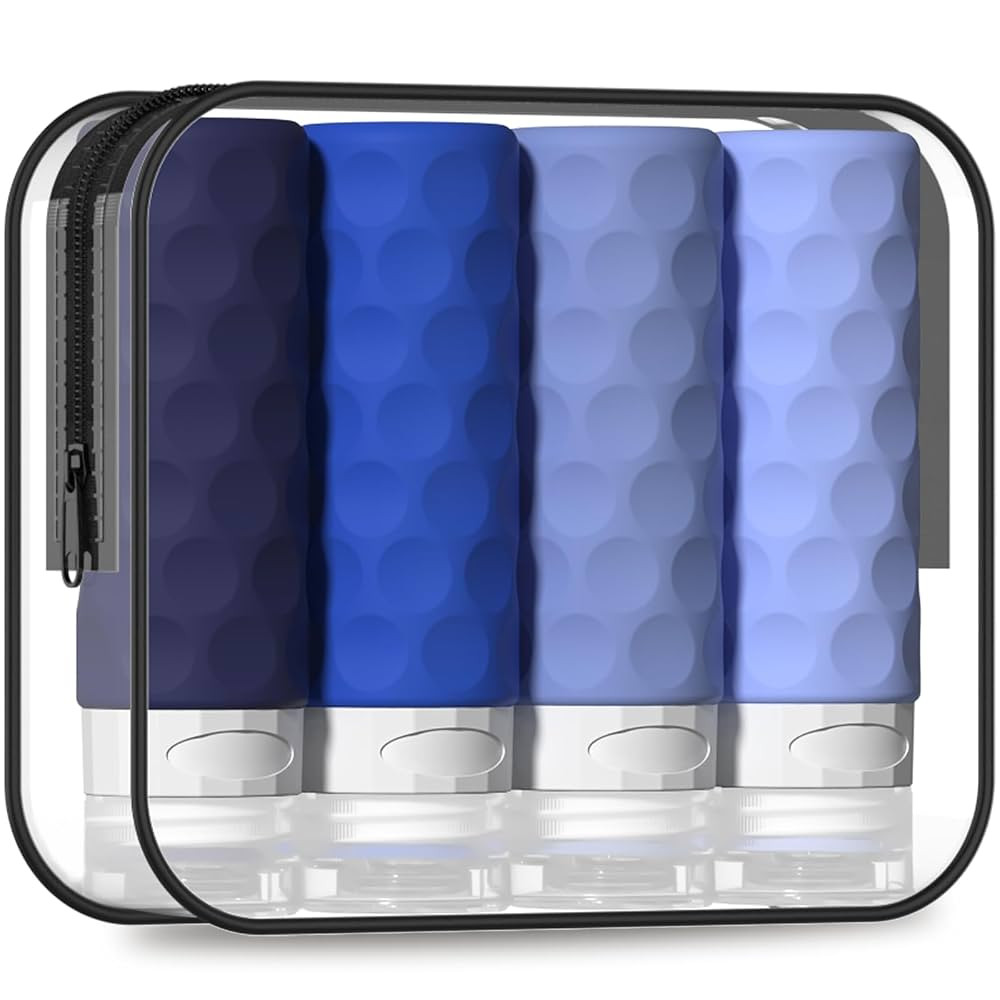 Travel Bottles for Toiletries, 4pcs Tsa Approved 3oz Travel Size Containers, BPA Free Leak Proof ... | Amazon (US)