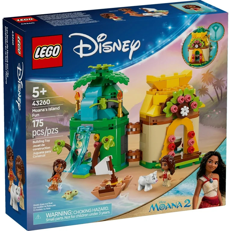 LEGO Disney Moana's Island Fun Building Toy Playset - Princess Moana Toy for Kids, Girls and Boys... | Walmart (US)