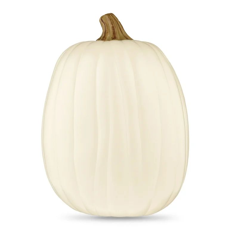 Way To Celebrate! Halloween Cream Pumpkin Decoration, 13" | Walmart (US)