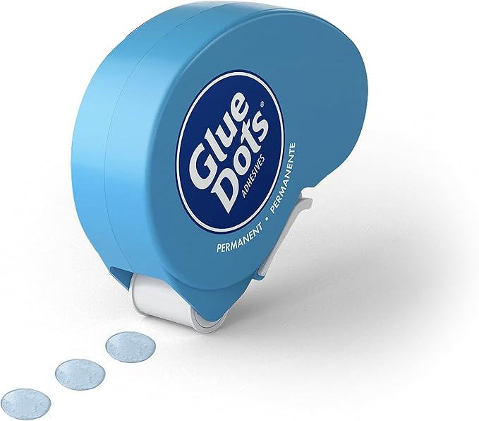 Glue Dots, Permanent Dots Dot N' Go Dispenser, Double-Sided, 3/8", .38 Inch, 200 Dots, DIY Craft ... | Amazon (US)