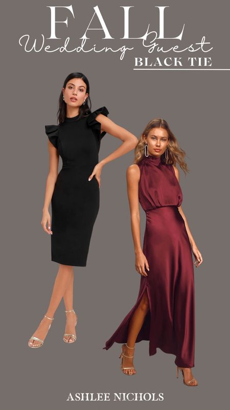 These black tie dresses are 20% off today with code DRESSME20 and are perfect for any guest attending a fall wedding!
#LTKlulus #weddingguest #dress
